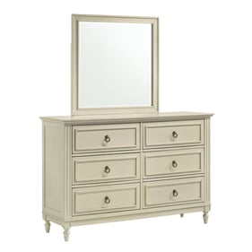 Picket House Gia White 6 Drawer Dresser and Mirror