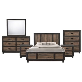 Picket House Harrison Walnut 6pc Bedroom Set with Full Panel Bed