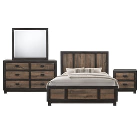 Picket House Harrison Walnut 4pc Bedroom Set with King Panel Bed