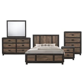 Picket House Harrison Walnut 5pc Bedroom Set with King Panel Bed