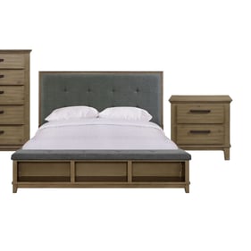 Picket House Jaxon Grey 2pc Bedroom Set with Queen Upholstered  Bed