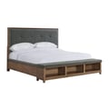 Picket House Furnishings Jaxon Upholstered King Bed in Grey