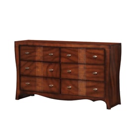 Picket House Jansen Medium Espresso Wood 6 Drawers Dresser