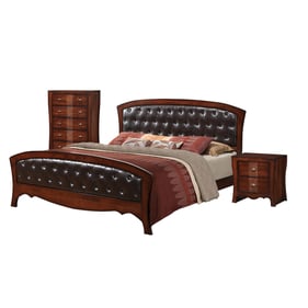 Picket House Jansen Medium Espresso 3pc Bedroom Set with King Panel Bed