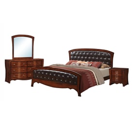 Picket House Jansen Medium Espresso 4pc Bedroom Set with King Panel Bed