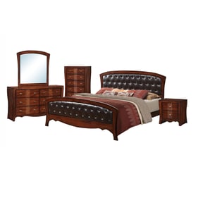 Picket House Jansen Medium Espresso 5pc Bedroom Set with King Panel Bed