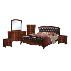 Picket House Jansen Medium Espresso 6pc Bedroom Set with King Panel Bed