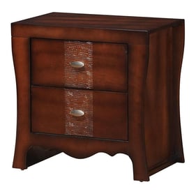 Picket House Jansen Medium Espresso Wood 2 Drawers Night Stand