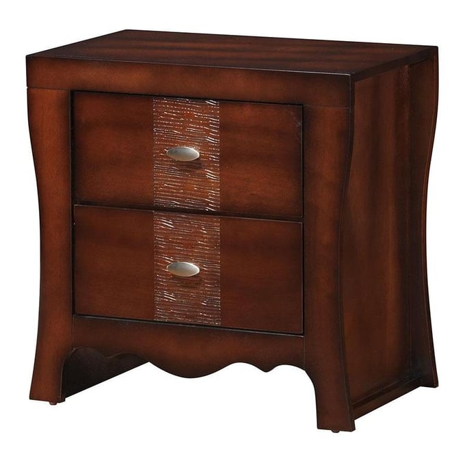 Picket House Jansen Medium Espresso Wood 2 Drawers Night Stand PKT-JN100NS