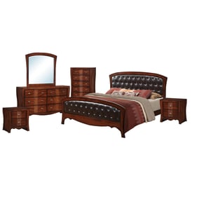 Picket House Jansen Medium Espresso 6pc Bedroom Set with Queen Panel Bed