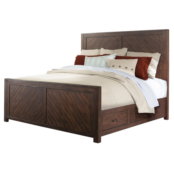 Picket House Dex Walnut Wood Queen Drawer Bed PKT-JX600QB