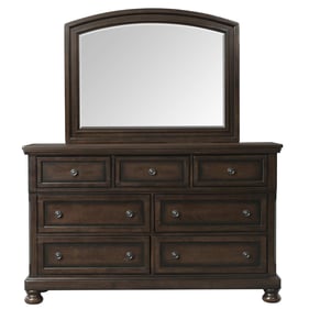 Picket House Kingsley Walnut Wood Dresser and Mirror