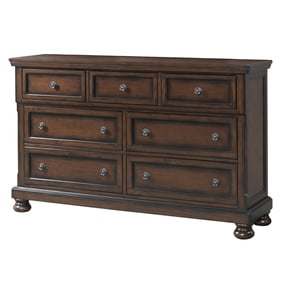 Picket House Kingsley Walnut Wood 7 Drawers Dresser