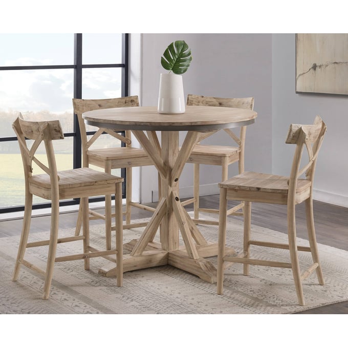 Picket House Keaton Beach Round 5pc Counter Height Set PKT-LCL100CCST5PC