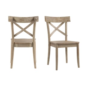 2 Picket House Keaton Beach X Back Wooden Side Chairs