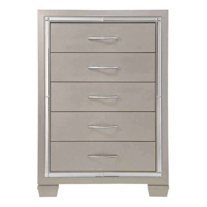 Picket House Glamour Champagne Wood 5 Drawers Chest PKT-LT100CH