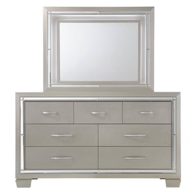 Picket House Glamour Champagne Wood Dresser and Mirror