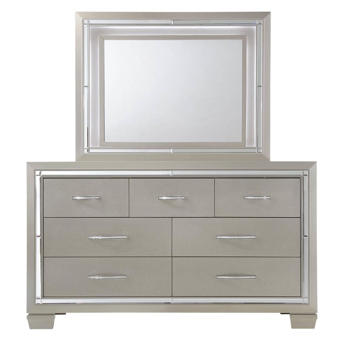 Picket House Glamour Champagne Wood Dresser and Mirror PKT-LT100DRMR