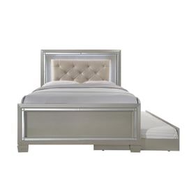 Picket House Glamour Youth Champagne Full Trundle Platform Bed