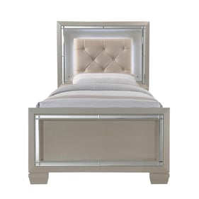 Picket House Glamour Youth Champagne Wood Twin Platform Bed