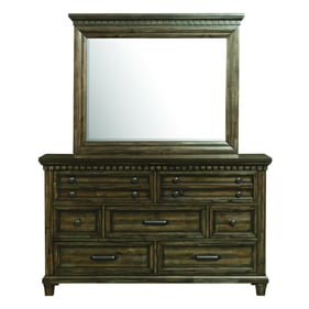 Picket House Johnny Smokey Walnut Dresser and Mirror