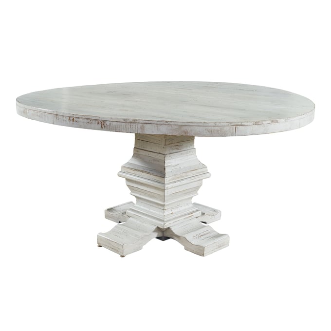 Picket House Robertson White Condesa Round Dining Table PKT-MDCD700RDDTTB