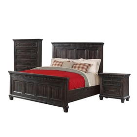 Picket House Steele Smokey Walnut 3pc Bedroom Set with Queen Panel Bed