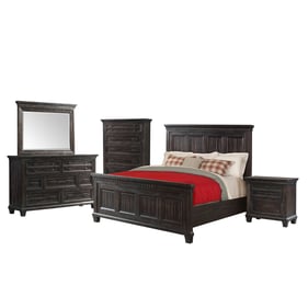 Picket House Steele Smokey Walnut 5pc Bedroom Set with Queen Panel Bed