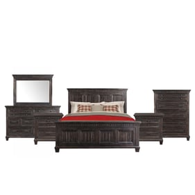 Picket House Steele Smokey Walnut 6pc Bedroom Set with Queen Panel Bed