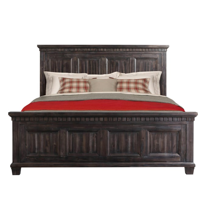 Picket House Steele Smokey Walnut Wood King Panel Bed PKT-MO600KB