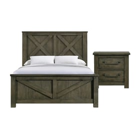 Picket House Memphis Antique Grey 2pc Bedroom Set With Queen Panel Bed