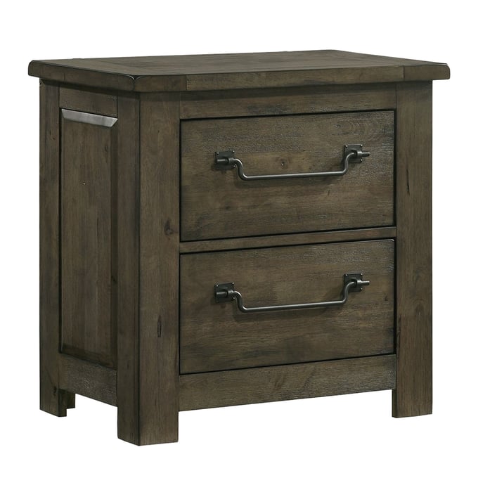 Picket House Memphis Antique Grey Two Drawers USB Nightstand PKT-MV550NS