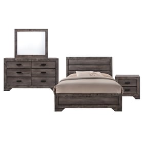 Picket House Grayson Grey Oak 4pc Kids Bedroom Set with Full Panel Bed