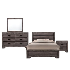 Picket House Grayson Grey Oak 4pc Bedroom Set with Queen Panel Bed