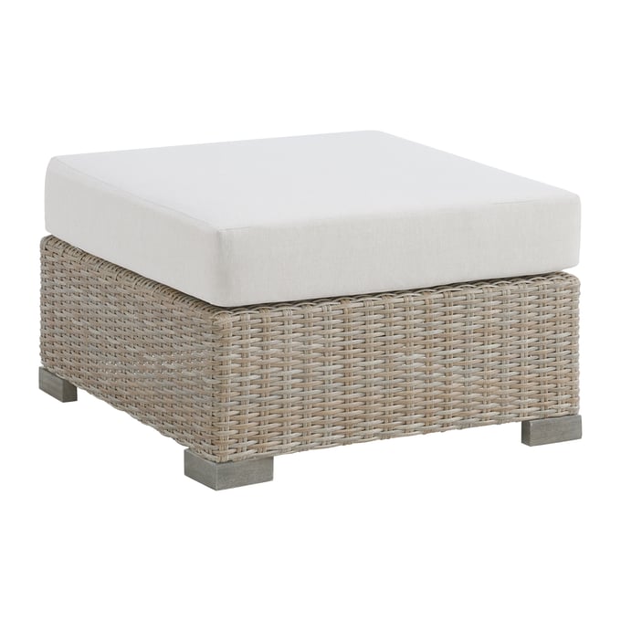 Picket House Camal Tan White Cream Ottoman PKT-O-10880-10310-000