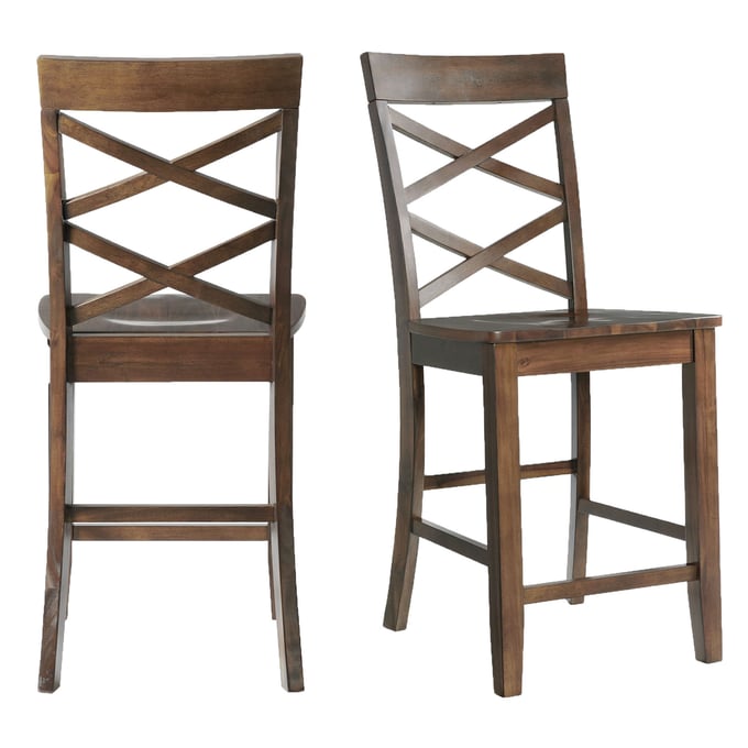 2 Picket House Regan Cherry Counter Side Chairs PKT-DRN100CSC