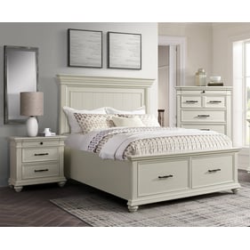 Picket House Brooks White 2pc Bedroom Set with King Platform Storage Bed