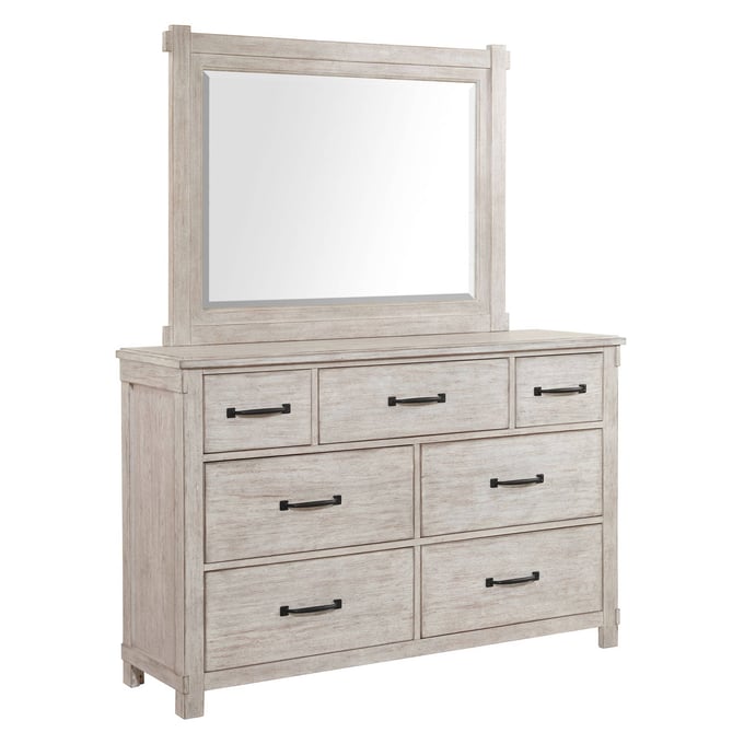 Picket House Jack White 7 Drawer Dresser and Mirror PKT-SC600DRMR