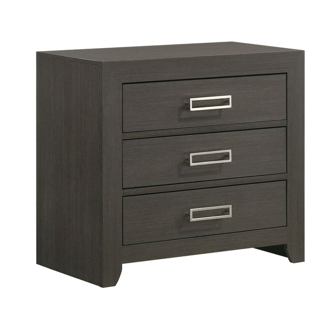 Picket House Roma Grey 3 Drawer USB Nightstand PKT-SS550NS