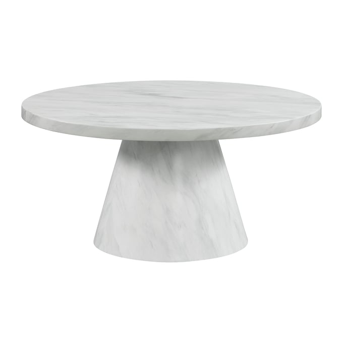 Picket House Odette White Round Coffee Table PKT-T-1157-CTC