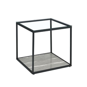 Picket House Finney Grey Clear End Table