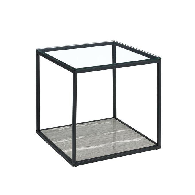 Picket House Finney Grey Clear End Table PKT-T-5050-3-ET