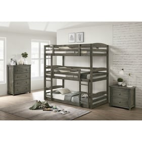 Picket House Wyatt Grey 3pc Bedroom Set With Twin Bunk