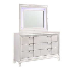 Picket House Charlotte White Dresser with Lighting Mirror