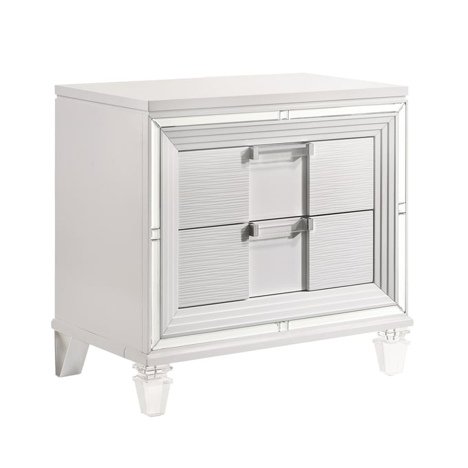 Picket House Charlotte White 2 Drawer USB Nightstand PKT-TN700NS