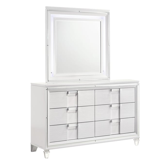 Picket House Charlotte Youth White Dresser and Mirror PKT-TN777DRMR