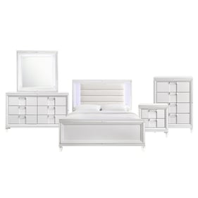 Picket House Charlotte Youth White 5pc Kids Bedroom Set with Full Bed