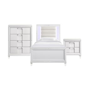 Picket House Charlotte Youth White 3pc Kids Bedroom Set with Twin Bed