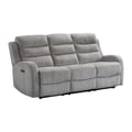 Picket House Furnishings Bexley Power Motion Sofa with Power Motion Head Recliner in Whiskers Nature Grey