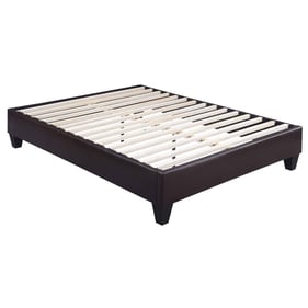 Picket House Abby Brown Faux Leather Fabric Queen Platform Bed